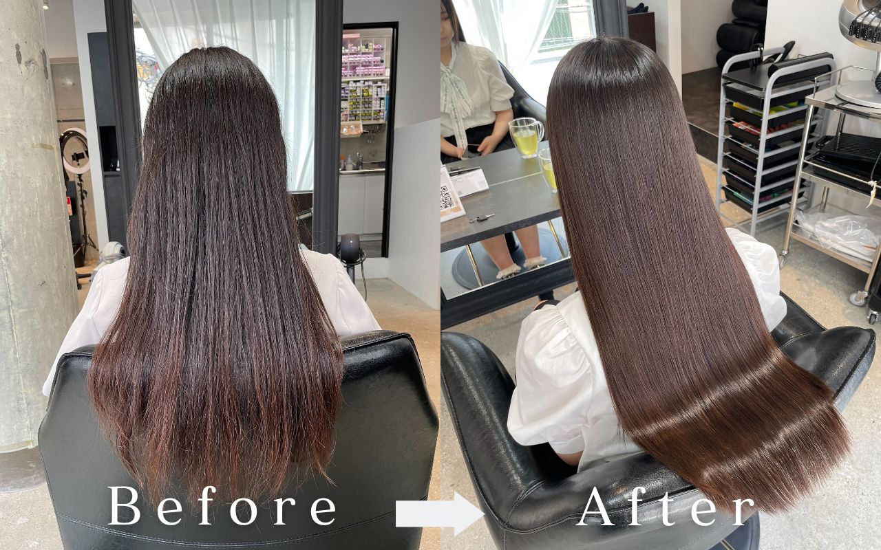 BONDZSALONで行った酸性ストレートのビフォーアフター