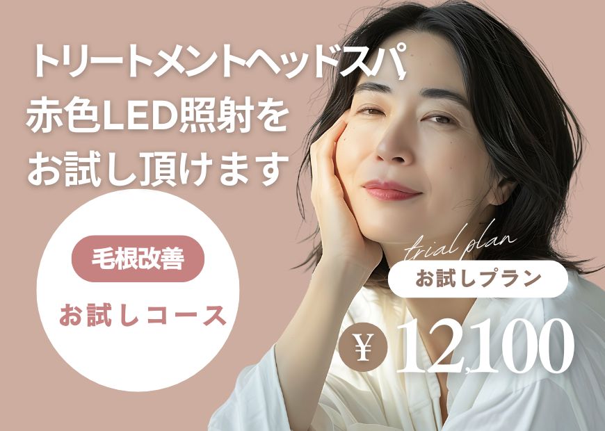 毛根改善エステコースが体験できるbondzsalon