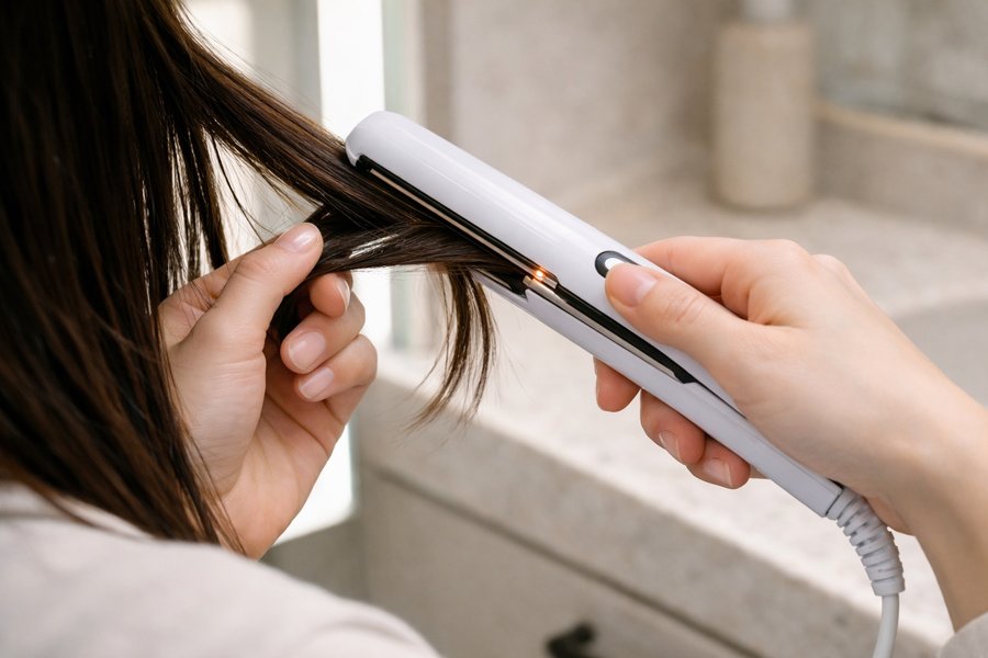 アイロンで伸ばしてもすぐ元に戻る